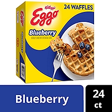 Eggo Blueberry Frozen Waffles, 29.6 oz, 24 Count, 29.6 Ounce