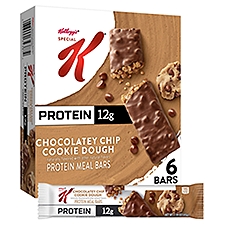 Kellogg's Special K Chocolatey Chip Cookie Dough Protein Meal Bars, 9.5 oz, 6 Count