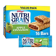 Nutri-Grain Apple Cinnamon Soft Baked Breakfast Bars, 20.8 oz, 16 Count