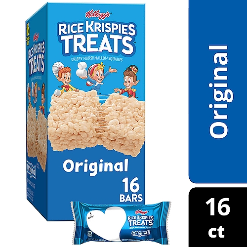 Rice Krispies Treats Original Crispy Marshmallow Squares, 12.4 oz, 16 Count