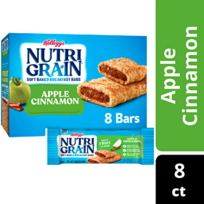 Nutri-Grain Apple Cinnamon Soft Baked Breakfast Bars, 10.4 oz, 8 Count