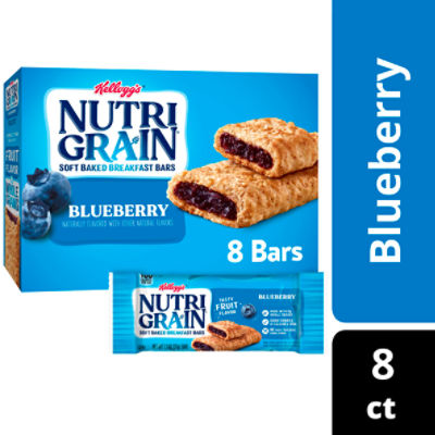Nutri-Grain Blueberry Soft Baked Breakfast Bars, 10.4 oz, 8 Count - The  Fresh Grocer