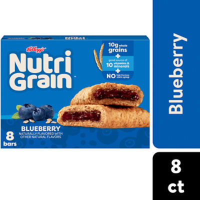 NutriGrain Blueberry Soft Baked Breakfast Bars, 10.4 oz, 8 Count