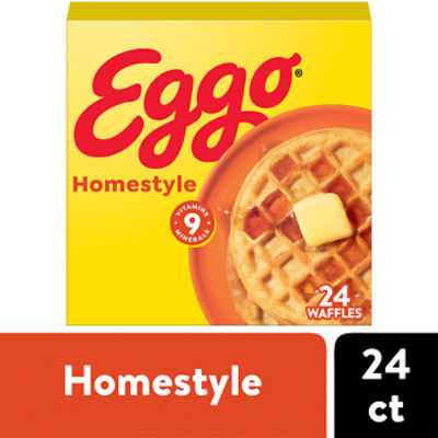 Eggo Homestyle Frozen Waffles, 29.6 oz, 24 Count, 29.6 Ounce