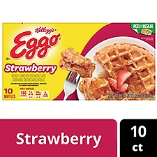 Eggo Strawberry Frozen Waffles, 12.3 oz, 12 Count, 12.3 Ounce