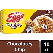 Eggo Chocolatey Chip Frozen Waffles, 12.3 oz, 10 Count, 12.3 Ounce
