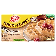 Eggo Thick & Fluffy Belgian Style Original, Waffles, 11.6 Ounce