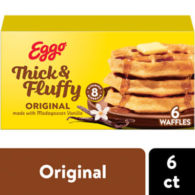 Eggo Thick and Fluffy Original Frozen Waffles, 11.6 oz, 6 Count ShopRite
