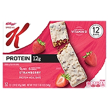 Kellogg's Special K Protein Bars, Meal Replacement, Strawberry, 19oz Box, 12 Bars