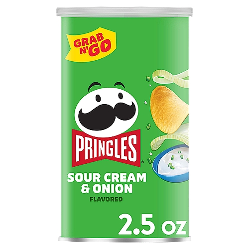 Pringles Sour Cream and Onion Potato Crisps Chips, 2.5 oz