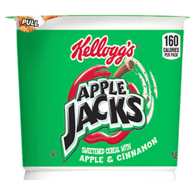 Kellogg's Apple Jacks Sweetened Cereal with Apple & Cinnamon, 1.5 oz