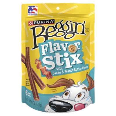 Purina Beggin' Flavor Stix with Bacon & Peanut Butter Dog Treats, 6 oz