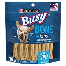 Purina Busy Made in USA Facilities Toy Breed Dog Bones, Tiny - 10 ct. Pouch, 6.5 Ounce