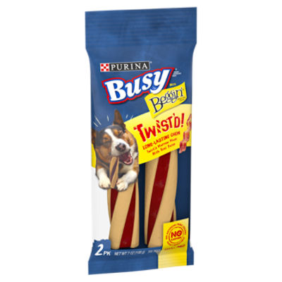 Purina Busy With Beggin' Made in USA Facilities Small/Medium Breed Dog Treats, Twist'd - 2 ct. Pouch