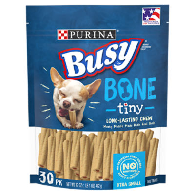Purina Busy Made in USA Facilities Toy Breed Dog Bones, Tiny - 30 ct. Pouch