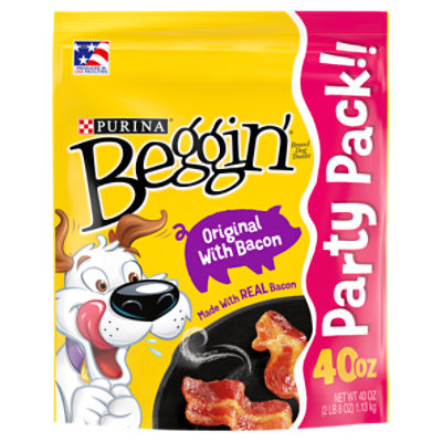 Purina Beggin' Original with Bacon Dog Treats Party Pack!!, 40 oz