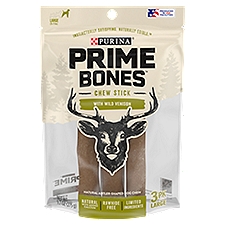 Prime Bones Chew Stick Natural Antler-Shaped Large, Dog Chew, 9.7 Ounce