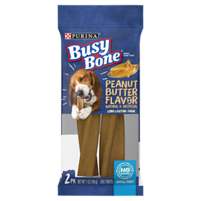 Purina Busy Bone Long Lasting Small/Medium Breed Adult Dog Chews, Peanut Butter Flavor - 2 ct. Pouch