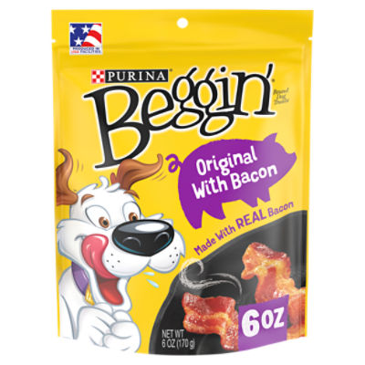 Purina Beggin' Original with Bacon Dog Treats, 6 oz, 6 Ounce