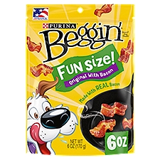 Beggin' Real Meat Fun Size Original With Bacon, Dog Treats, 6 Ounce