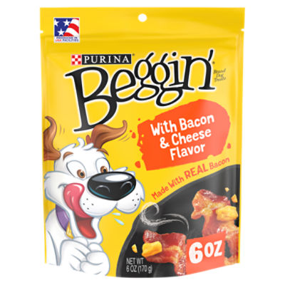Purina Beggin' Strips With Real Meat Dog Training Treats With Bacon and Cheese Flavors - 6 oz. Pouch