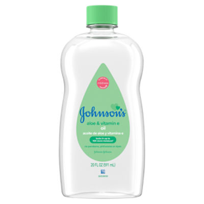 Johnson's Baby Oil with Aloe Vera & Vitamin E, 20 oz ShopRite