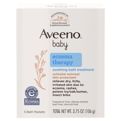 Aveeno Baby Eczema Therapy Soothing Bath Treatment, 5 count, 3.75 oz, 3.75 Ounce