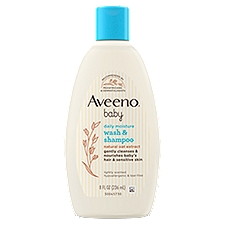 Aveeno Baby Natural Oat Extract Lightly Scented, Wash & Shampoo, 8 Fluid ounce