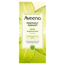 Aveeno Positively Radiant Daily Moisturizer Broad Spectrum SPF 15, Sunscreen, 4 Fluid ounce