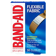 BAND-AID BRAND Flexible Fabric Adhesive Bandages, 30 Each