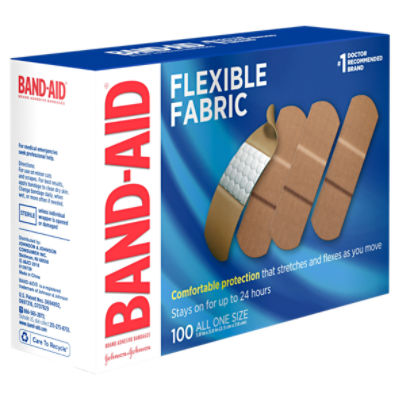 BAND-AID BRAND Flexible Fabric Adhesive Bandages, 100 each