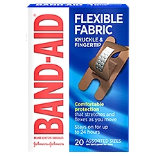 BAND-AID BRAND Flexible Fabric Knuckle And Fingertip Bandages, 20 Each