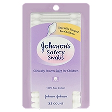 JOHNSON'S BABY Safety Swabs, 55 Each