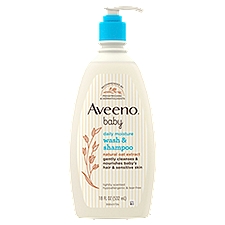 Aveeno Baby Daily Moisture, Wash & Shampoo, 18 Fluid ounce