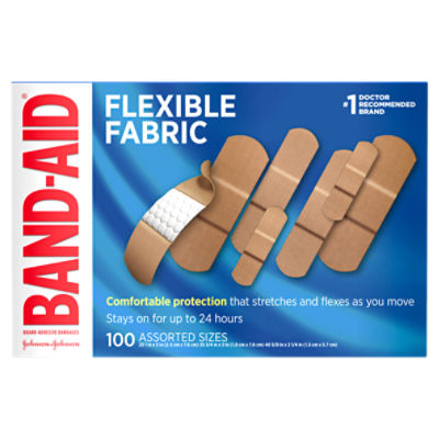 Flexible Fabric Adhesive Bandages, 100 Each