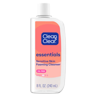 Clean & Clear Essentials Sensitive Skin Foaming Cleanser, 8 fl oz