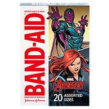 Band-Aid Brand Bandages for Kids, Marvel Avengers, Assorted, 20 ct, 20 Each