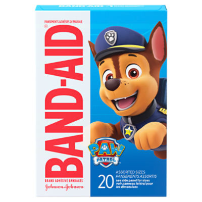Band-Aid Brand Adhesive Bandages featuring Nickelodeon PAW Patrol, Assorted Sizes, 20 ct