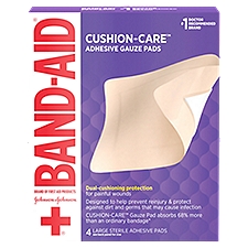 Of First Aid Products Cushion-Care Adhesive Gauze Pad