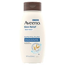 AVEENO Skin Relief Fragrance-Free Body Wash for Dry Skin, 18 Fluid ounce