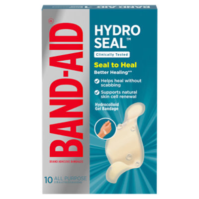 Band-Aid Hydro Seal All-Purpose Hydrocolloid Gel Bandage, 10 count