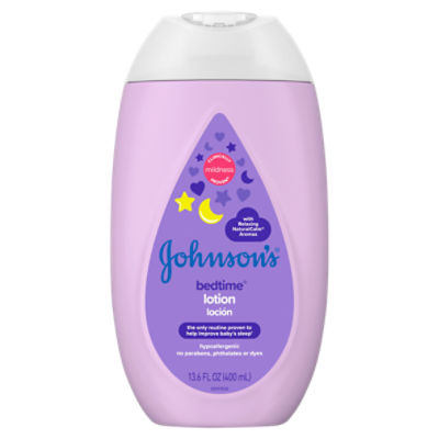 Johnson's Moisturizing Bedtime Baby Lotion, Paraben-Free, 13.6 oz