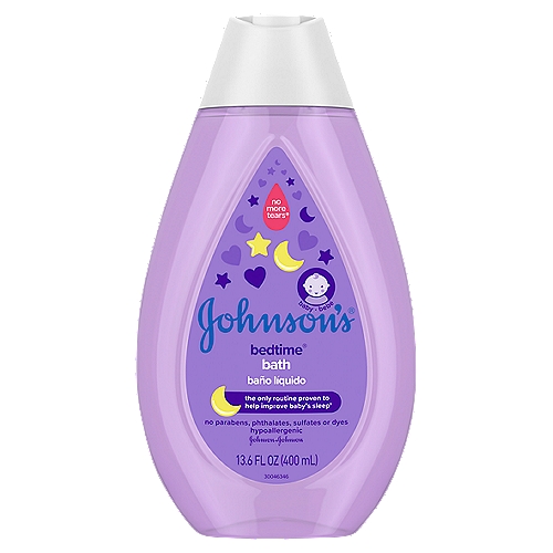 Johnson's Bedtime Baby Bath, 13.6 fl oznThe only routine proven to help improve baby's sleep†n†Our 3-step routine is clinically proven to help baby fall asleep faster & stay asleep longernWarm bath + gentle massage + quiet timennSpecially designed for babies when they are ready to start sleeping longer. Good for all ages.