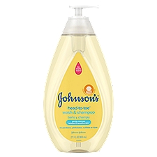 JOHNSON'S BABY Head-To-Toe Tearless Gentle Baby Wash & Shampoo, 27.1 Fluid ounce