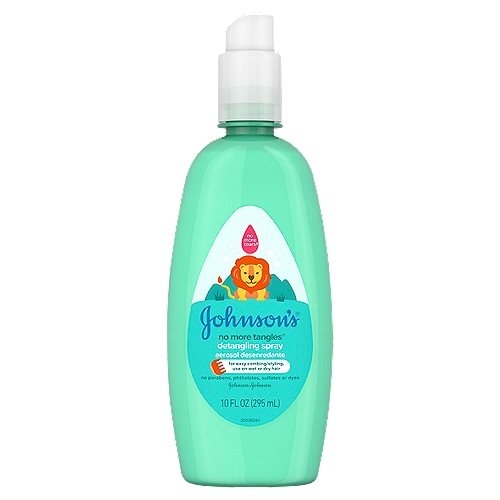 Detangling spray for toddlers' & kids' hair Helps unlock stubborn knots and tangles Hypoallergenic tear- & paraben-freennHelps unlock stubborn knots and tangles. This hair detangling spray for kids and toddlers helps keep your child's hair soft, smooth, and less tangled and features a tear-free formula.