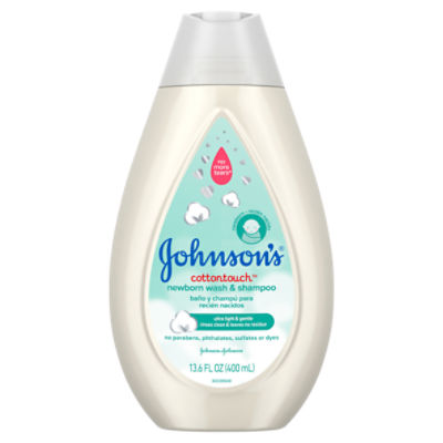 Johnson's CottonTouch Newborn Baby Body Wash & Shampoo, 13.6 fl. oz