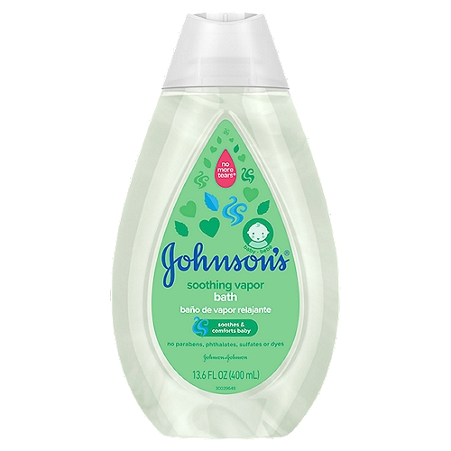 Johnson's Soothing Vapor Baby Bath, 13.6 fl oznSpecially designed for your baby. Use Johnson's® soothing vapor bath in a warm bath to help calm, soothe and relax.