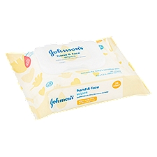 JOHNSON'S BABY Hand & Face Wipes, 25 Each