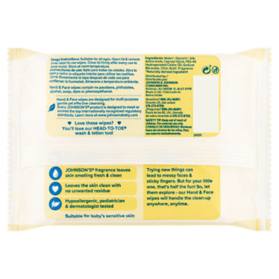 Johnson's® Baby Hand and Face Wipes