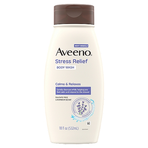 Aveeno Stress Relief Lavender Scent Body Wash, 18 fl oz